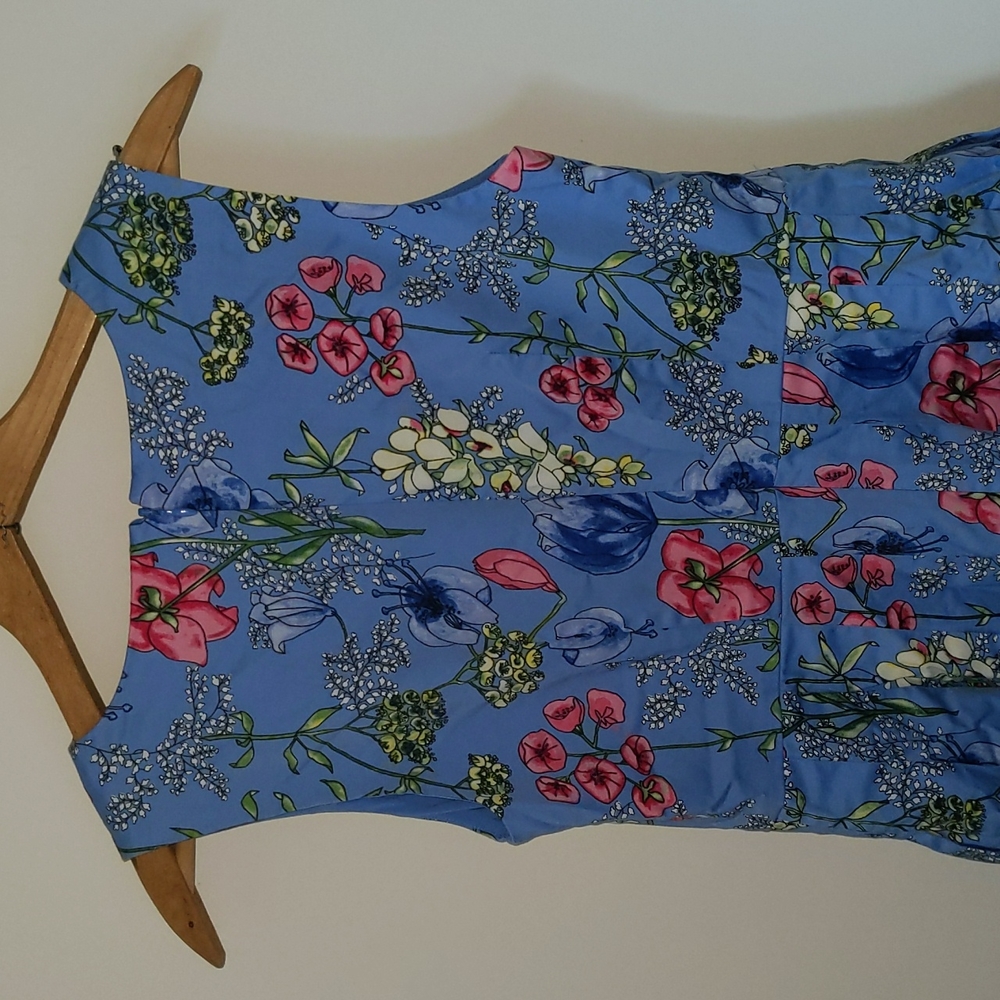 RSVP by Talbots Women's Size 2P Floral Print Sleeveless Lined Dress w/Pockets - Picture 8 of 13